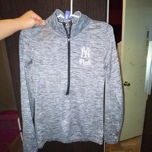 Pink Yankees quarter zip up